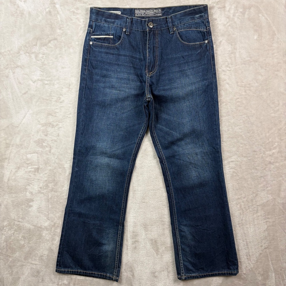 Diesel Jeans Hudson Bootcut Ring Spun Hand Made In Spain Dark Wash Men 34x30 Y2K